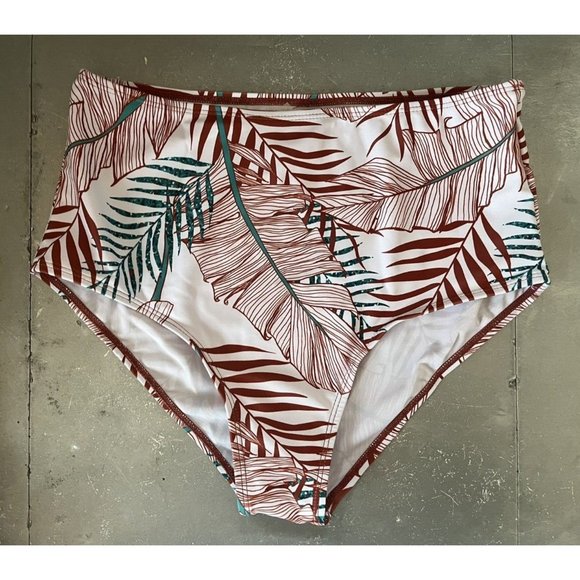 SHEIN Woman’s 2 Piece Bathing Suit Bikini Tank Floral & Solid Print New Medium - Picture 5 of 8